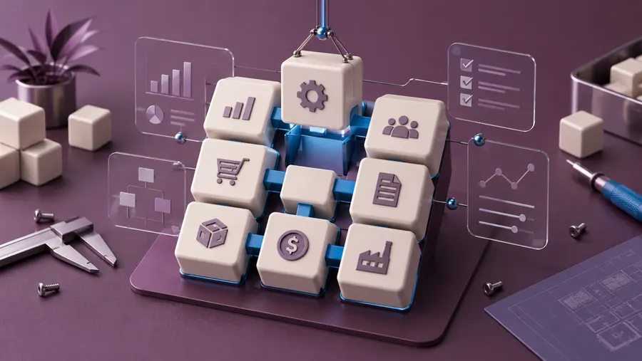 Modular ERP components assembled into a tailored platform