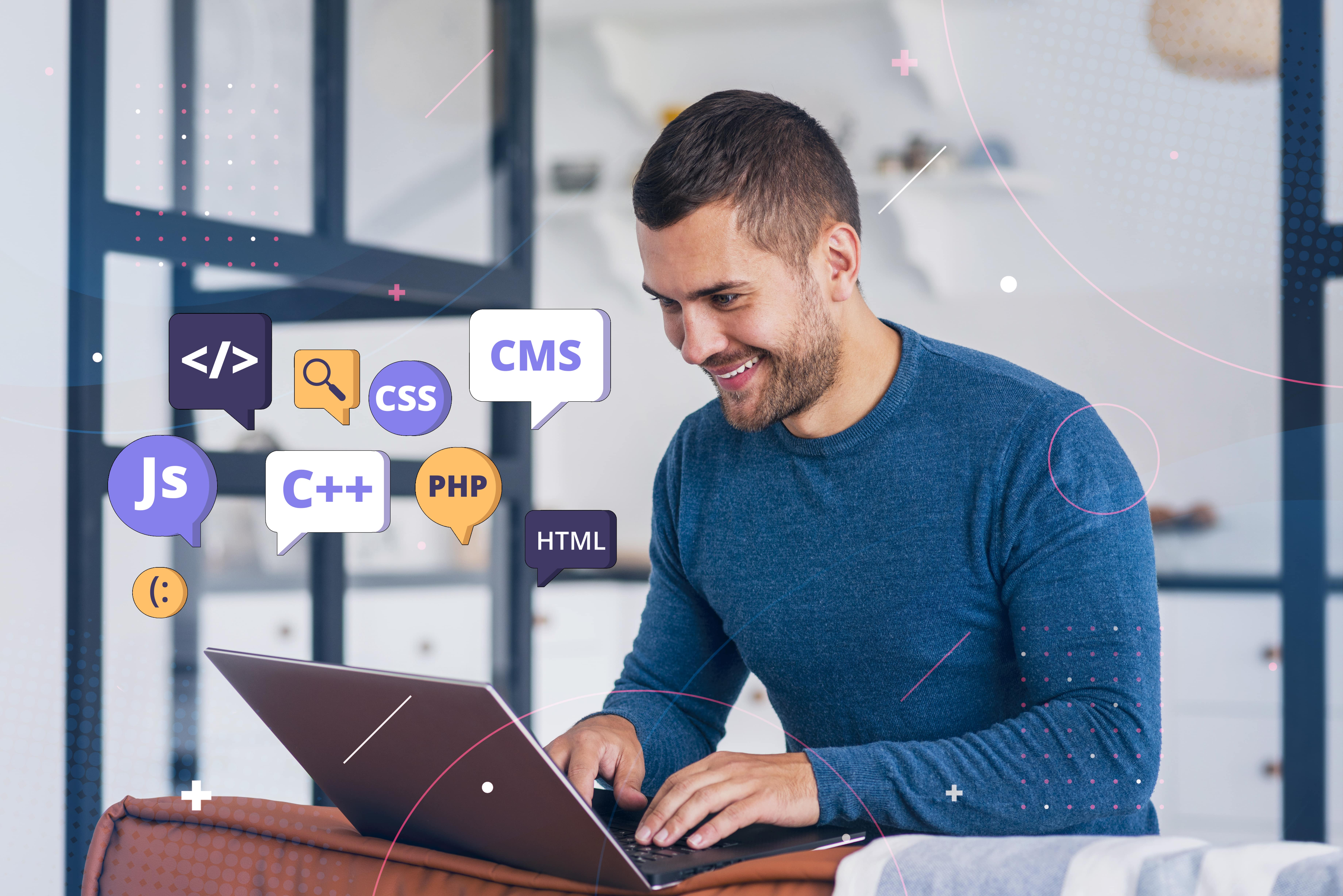 person-front-computer-working-html-min-Full-Stack Website Development Services How Custom, Content-Driven Websites Help Businesses Scale Faster